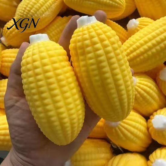 Anxiety Relief Gadget Fake Pineapple Bread Squeeze Toy, Stress Realistic Corn TPR Ball Sensory Soft Simulated Mango Office Desk Fidget Toy Food Shaped