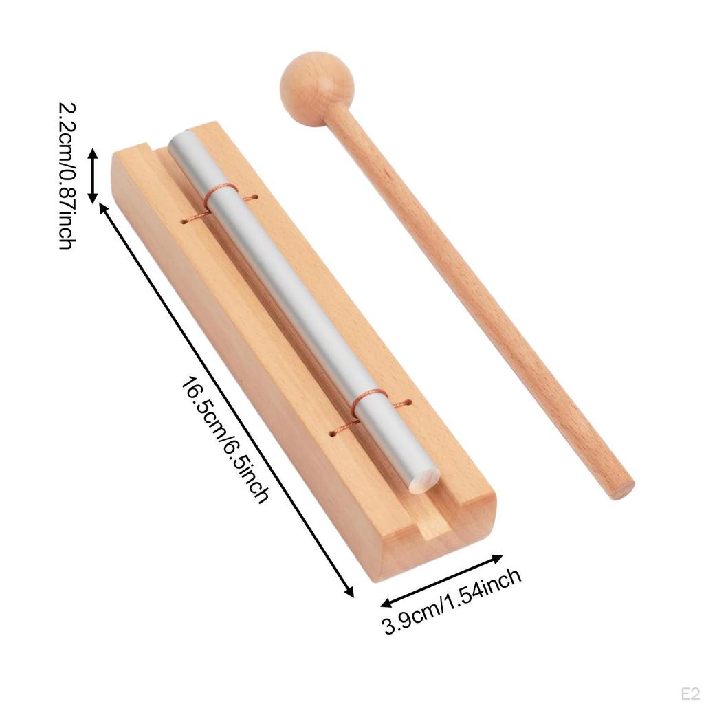 Hand Chime Bell Musical Instrument Energy Mallet Included for Meditation School Classroom