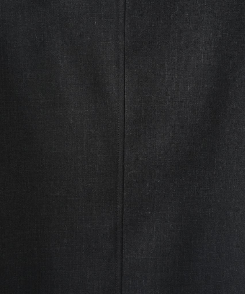ASP Wool Blended Wide Two-Pleat Slacks - Deep Charcoal