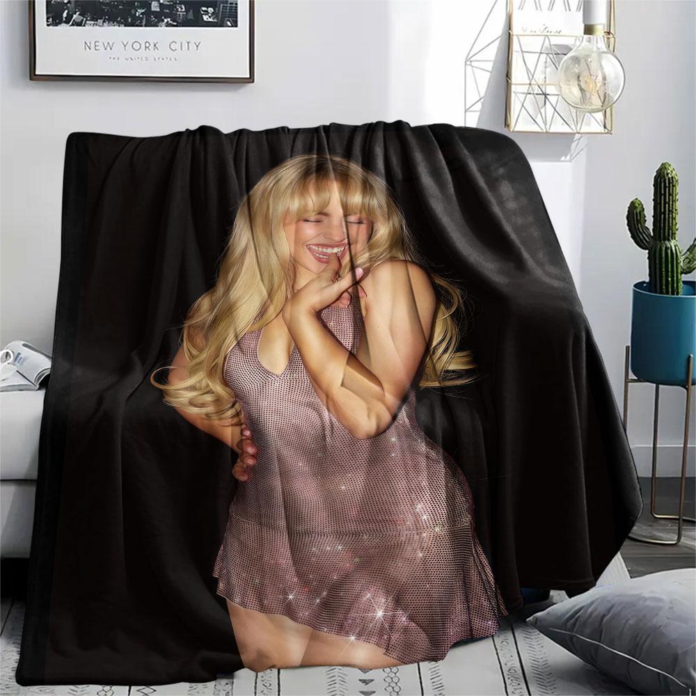Sabrina Printed Flannel Blanket, Soft Throw for Bedroom Sofa, Washable, Christmas Present, Great Gift.
