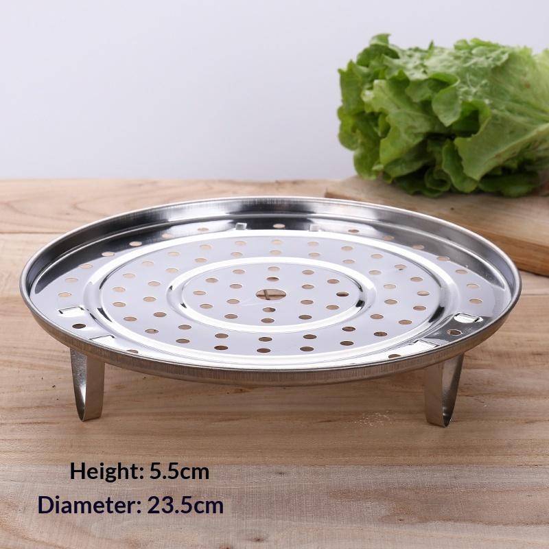 Stainless Steel Steamer Rack Rust Proof Detachable Support Legs For Home Kitchen Steaming Dumplings Vegetables Corn