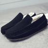 Plus Size 44 45 Man's Winter Leather Casual Shoes Warm Thick Cotton Shoes One Foot Treading Non-slip Men's Lazy Shoes Sneakers