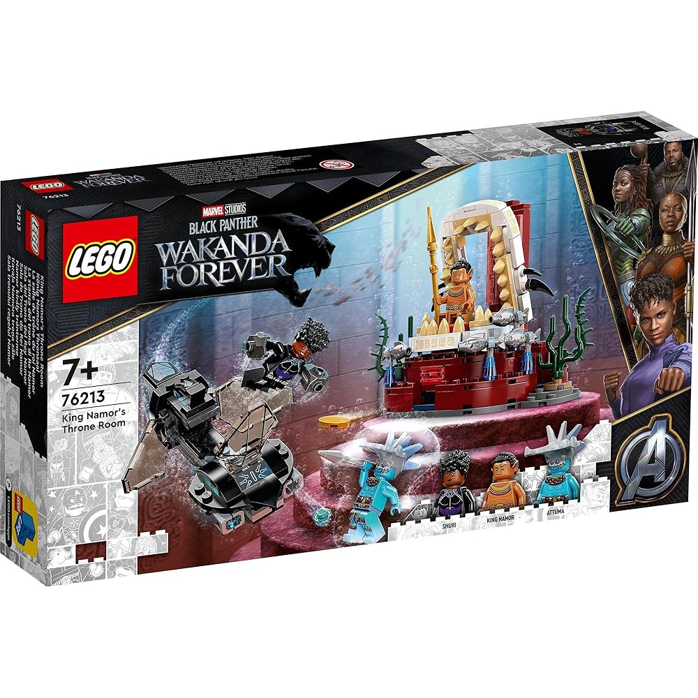 LEGO Super Heroes Marvel Namor's Throne Room 76213 Building Blocks Toy for Boys Age 7 and Up