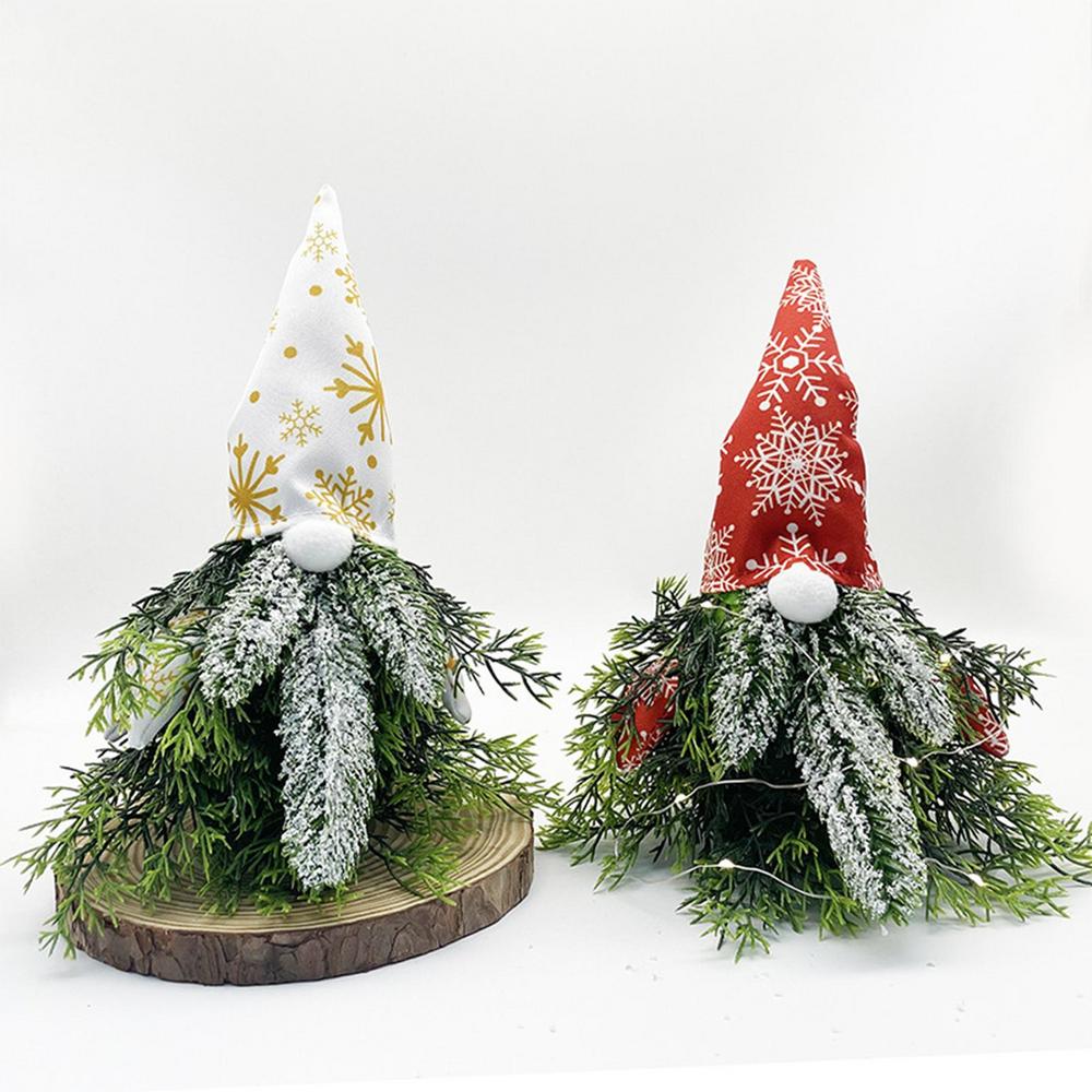 Christmas Decoration Christmas Scandinavian Tomte Decor with LED String Light Party Decoration Holiday Supplies Artificial Pine