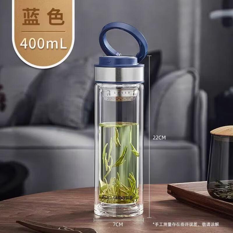 Fuguang Shangyu G1707-SH-400 Double Wall Glass Tea Cup with Infuser