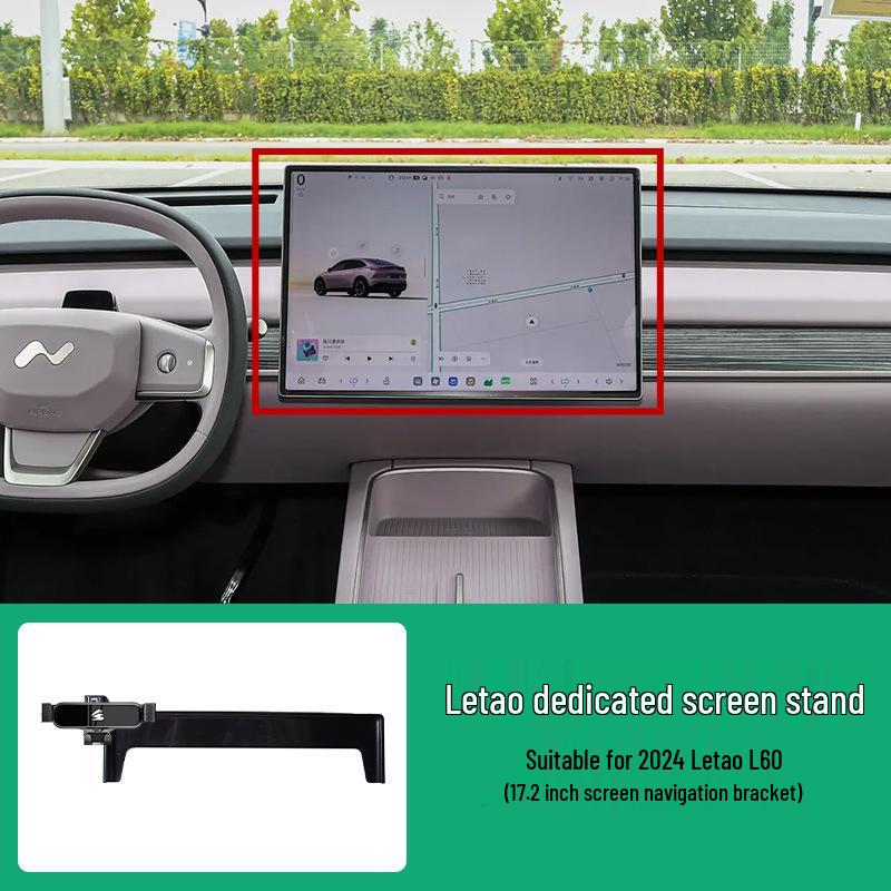 Leidao L60 Gravity Car Phone Holder - Aluminum Alloy, One-Word Design