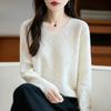 Mengyi Women's V-neck Wool Sweater: Versatile Knitwear for Layering or Standalone Wear
