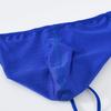 SUMABA Bikini 3D Low 3XL Men's T-Back Underwear, Breathable, Sexy, Construction, Rise, Blue,