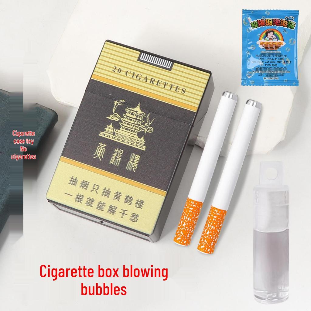 Bubble Blowing Cigarette Case Prank Toy - Adult Stress Relief & Quit Smoking Aid