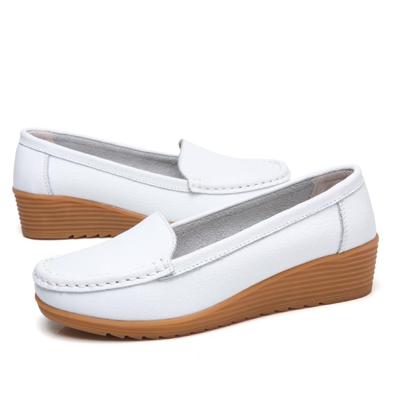 35-41 Moteriški laisvalaikio batai Mikropluošto plokščiadugniai moteriški batai slaugytojoms