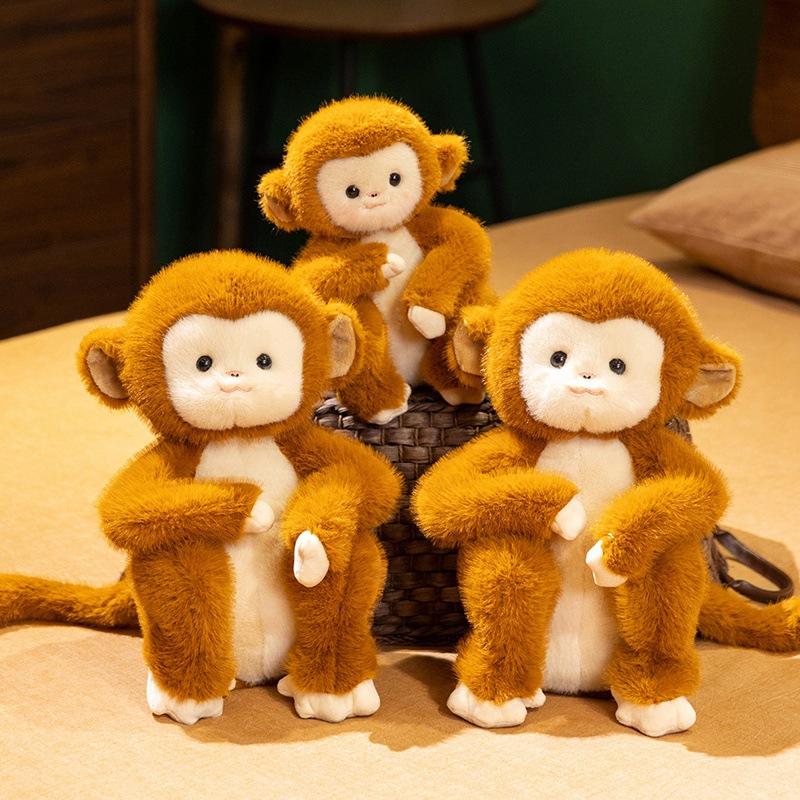 Cute Cute Little Monkey Doll Plush Toy Monkey Zodiac Monkey Doll Children's Doll Birthday Gift