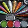 Nail Art Aperture Laser Powder, Nail Art Aurora Colorful Diamond Glitter, Rainbow Powder Metal Electroplated Nail Powder