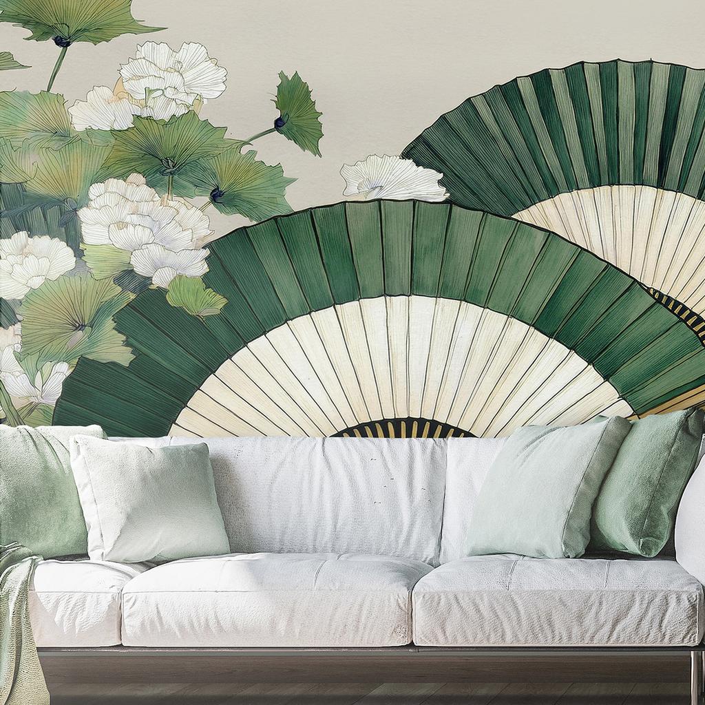 Wallpaper Japanese paper fan