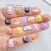 50pcs Resin Colorful Mini Cartoon Cats, Rabbits, Puppies, and Bears Nail Art Flat Back Rhinestone Scrapbook DIY Jewelry Crafts