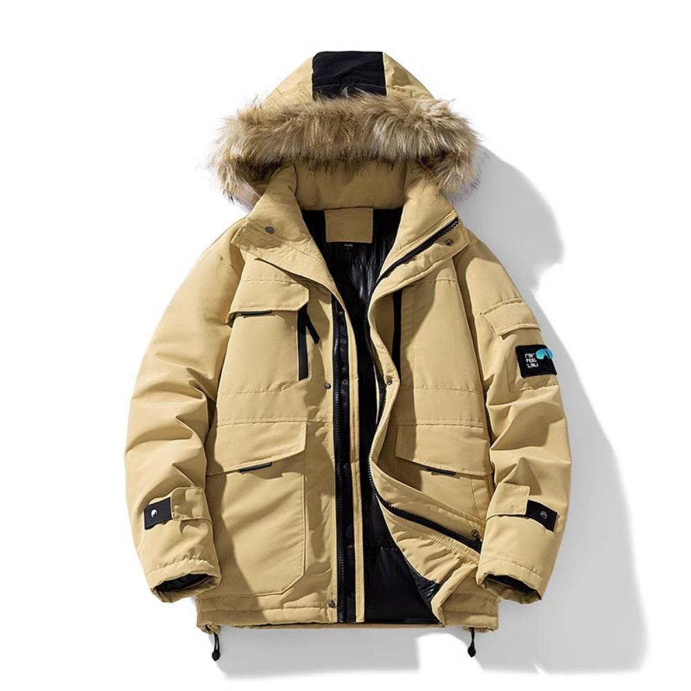 Tooling Pie Overcomes Padded-Padded Men's Winter New Trend Brand Thickened Fur Collar Hooded Padded-Padded Jacket