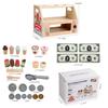 Children'S Simulation Play House Ice Cream Ice Cream Sale Store Commissary Checkout Page Role Play Wooden Toy