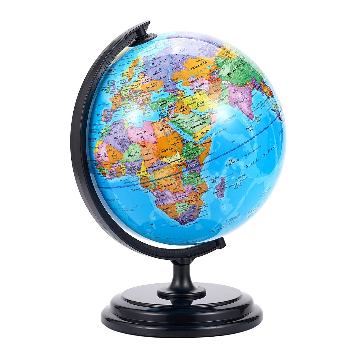 

360 Degree Rotation All in English Discovery World Ball for Kids student Early Educational Baby Birthday Gifts Summer Toys синий