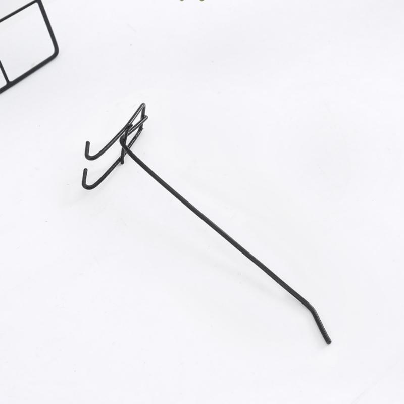 1Pcs 3.2mm Thickness Supermarket Iron Wire Mesh Hanging Hooks 5/10/15/20cm Screen Hooks Iron Grid Hooks For Screen Grid