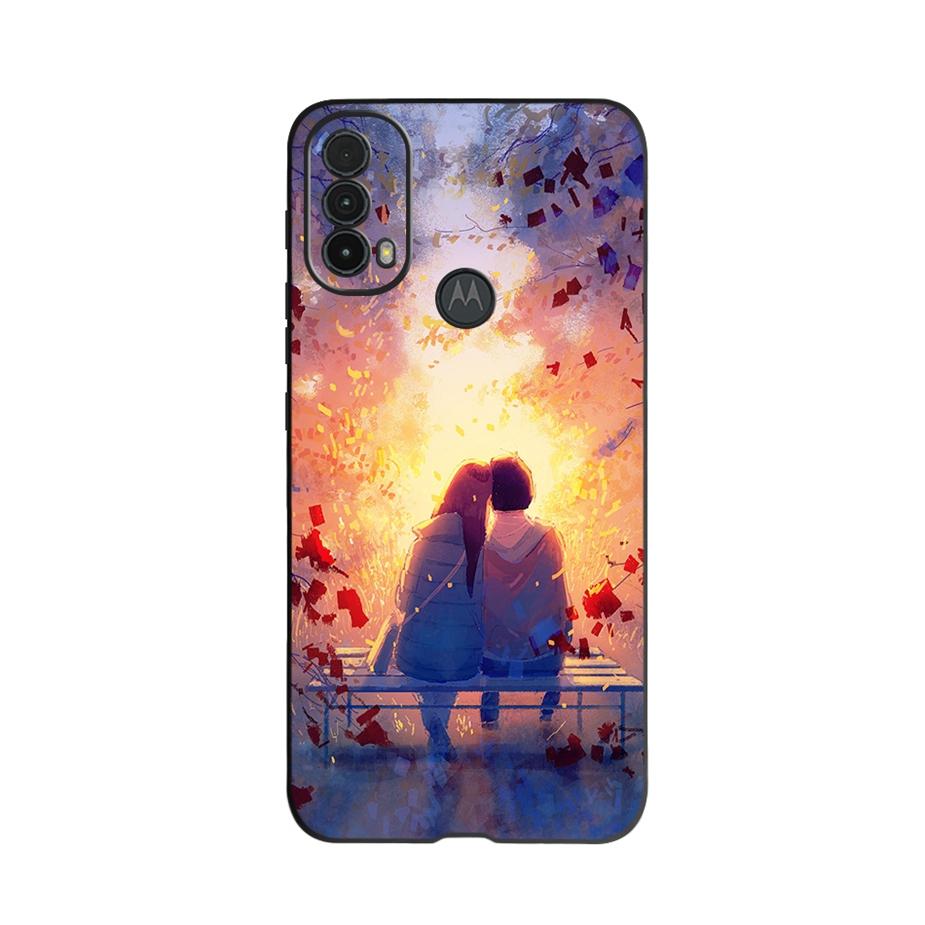 Cute Painted Cover For Motorola Moto E30 E40 Case Soft Silicone Fundas Phone Case For Motorola E30 Moto E40 E 30 40 Cover Bumper