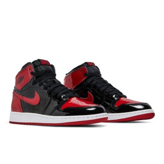 

Кроссовки Air Jordan 1 Retro High OG GS Patent Bred 575441-063 EU 36 красный