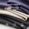 Men's Thick Fleece-Lined Warm Pants: Heat-Generating Acrylic and Cotton Base Layer for Autumn/Winter