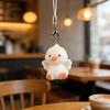 Cute Flocked 3D Resin Bear Keychain Sweet Creative Student Phone Chain Pendant Bag Accessory Phone Strap Gift