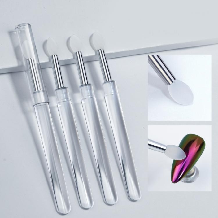 Professional Nail Art Silicone Brush for Easy Application of Mirror Powder
