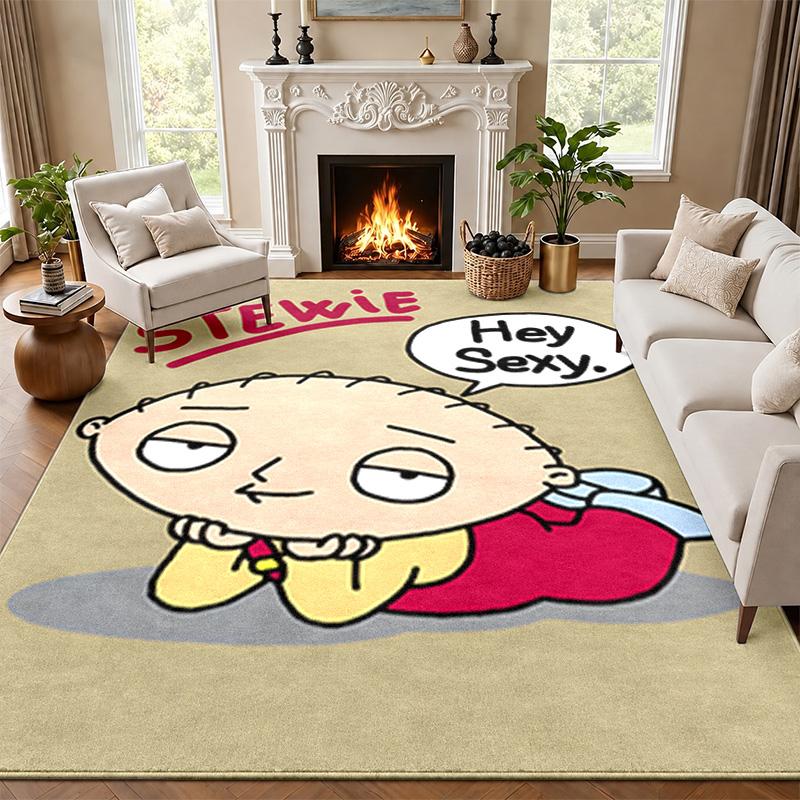 Family Guy Carpet Door Mat for Living Room or Bedroom Protective Mat Under Chair Office Decoration Christmas Gift Birthday Present