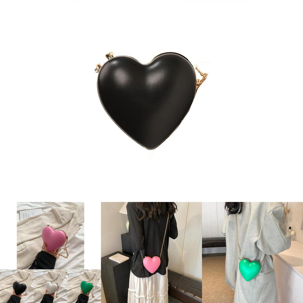 Chic Heart-shaped Crossbody Bag Trendy Street Style 2024 New Women's Fashion