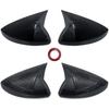 2pcs Rearview Mirror Caps Cover Glossy Black Sticking For Volkswagen VW POLO 2018 2019 2020 2025 2025 2025