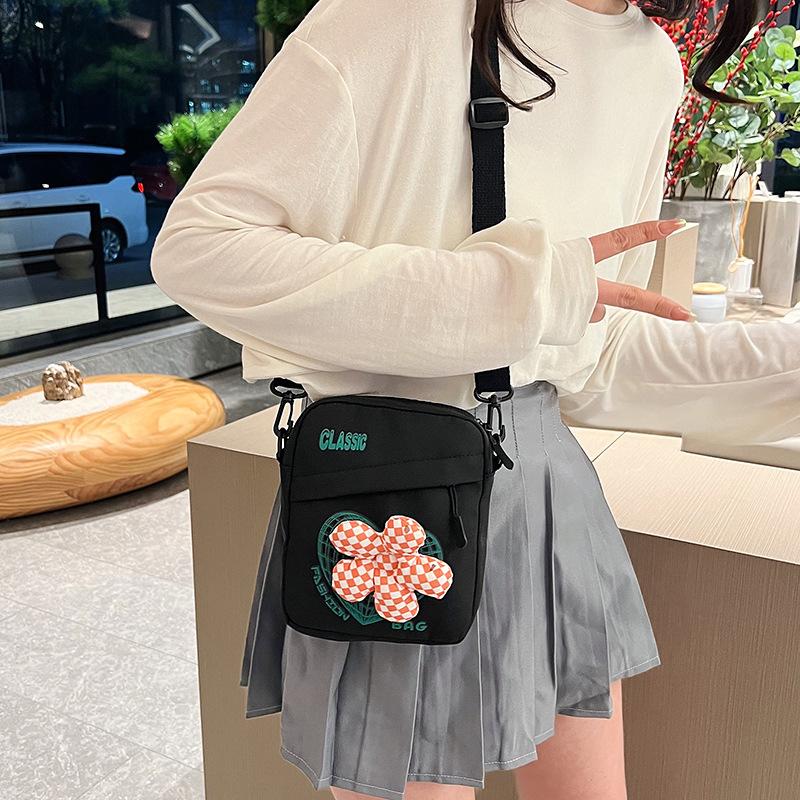 Bag Female Messenger Versatile Go Out Leisure Student Change Bag Cute Large Capacity Mobile Phone Bag Shoulder Bag