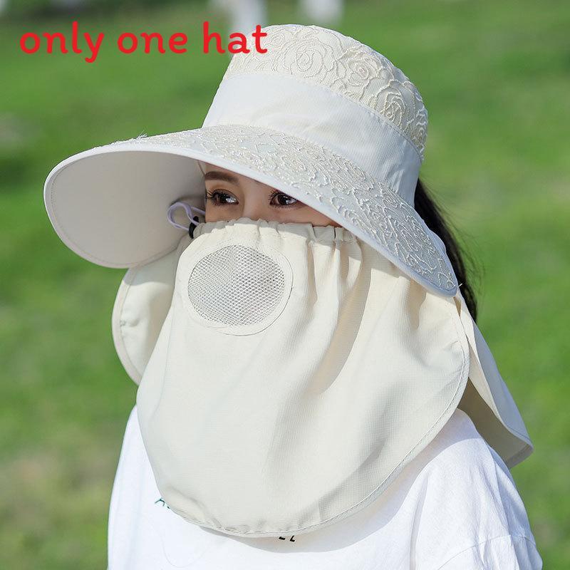 Sun Protection Widebrim Hat For Women With Breathable Cotton Polyester Fabric Summer Sunshade Cap For Gardening And Cycling