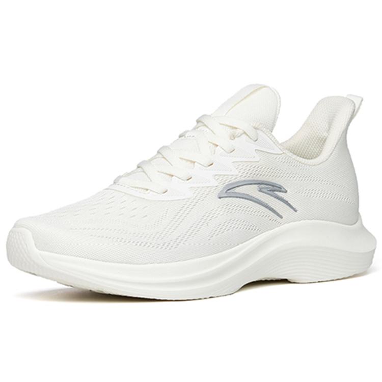 New Anta Running Collection Abrasion Resistant Rebound Low Top Running Shoes Women's Ivory White 122225571-4