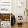 Chinese-Style Floor Lamp for Living Room & Bedside Table with Storage - Integrated Bedroom Atmosphere Decor