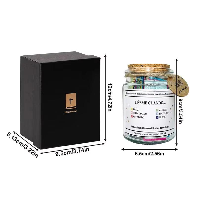 Bibelverse-Glas für Emotionen und Gefühle mit ausmalbaren Bibelversen Gottes Ermutigung Christliches Geschenk für Frauen und Männer