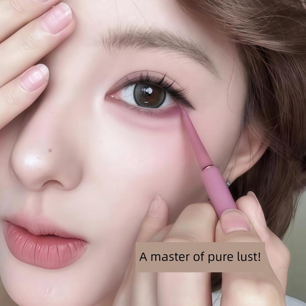 Pink-Brown Color! Pink Eyeliner Gel Pen, Ultra-Fine, Waterproof, Smudge-Proof, Easy-To-Use for Beginners, Double-Ended Aegyo-Sal Pen