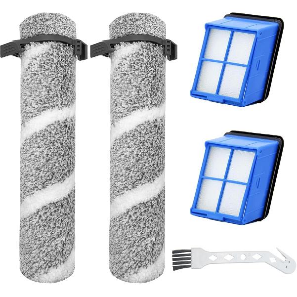 Brush Rolls Filter Replacement Kit for Bissell CrossWave OmniForce Edge 3930F/3933/v2/3999z Cordless Multi-Surface Hard Floor Cleaner Wet Dry Vacuum,