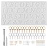 WTEMPO DIY Keychain Tassel Pendents Making Molds English-letter-Shaped Resin Molds Epoxy Molds for Beginners & Adults Handicrafts Making Mold Set