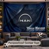 Wall Hanging Tapestry Custom NameMAN Truck Pattern Personalized Printed Fabric Wall Decor