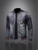 Men's Trendy Retro Stand-up Collar Denim Jacket - Spring & Autumn European Motorcycle Style