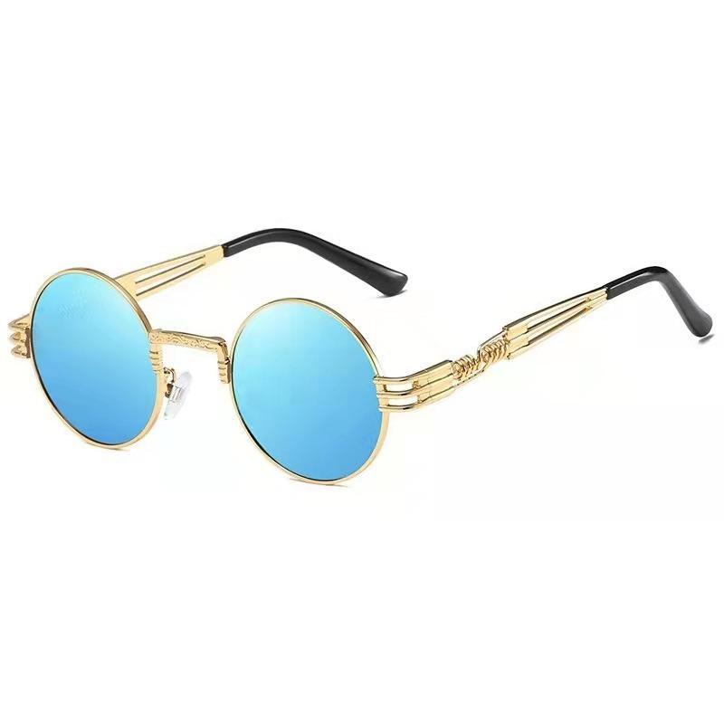 Fashion Round Sunglasses Women Retro Trend Punk Metal Sun Glasses High Quality Classic Men Luxury Brand Eyewear Uv400 Goggles