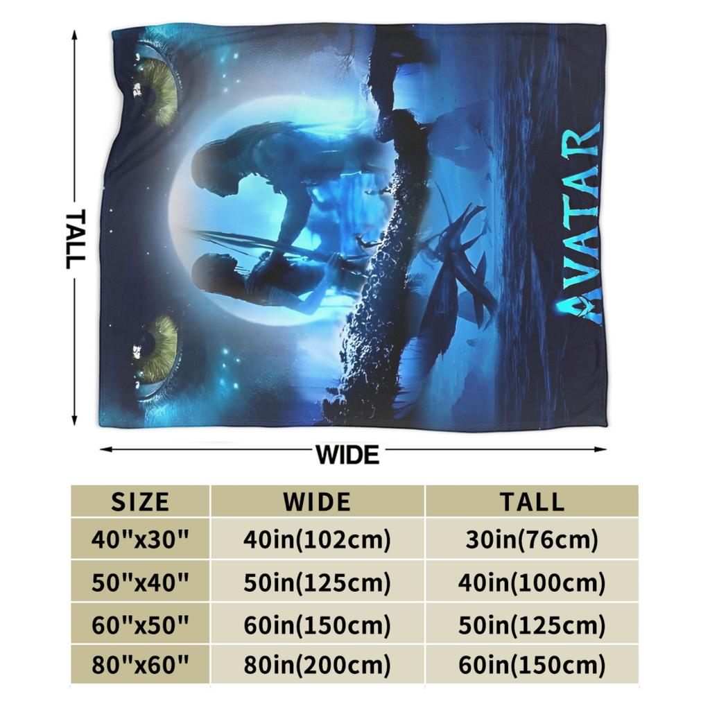 Soft Warm Blankets Camping Movie Avatar The Way of Water Bedding Throws  Flannel Bedspread For Bedroom Fashion Sofa Bed Cover