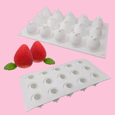 Shaped Fondant Mousse Cake Mold Diy Chocolate Silicone Baking Tools Cheesecake Candy Decorating 3D Strawberry