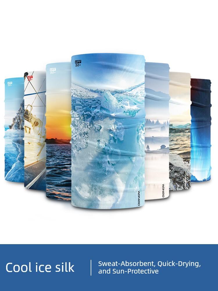 Cycling Magic Headband Sun Protection Mask Full Face Changeable Face Towel Female Bandana Men's Thin Ice Silk Scarf Outdoor Fishing