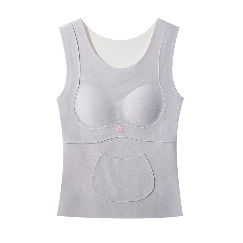 Middle/High School Girls' Warm Fleece-Lined Vest with Development Bra and Belly Protector