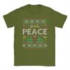 Streetwear T-Shirt Beach Peace I Come in Peace Ugly Christmas Sweater Hip Hop T-Shirts Cotton Tee Shirt for Men Y2K Clothing