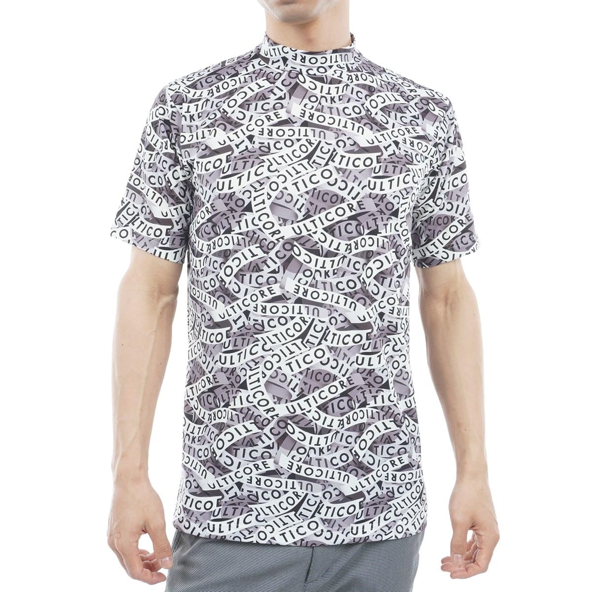 

[Bridgestone Golf] Golf Shirt ULTICORE Short Sleeve Mock Neck Shirt 3BA02A Men s WH