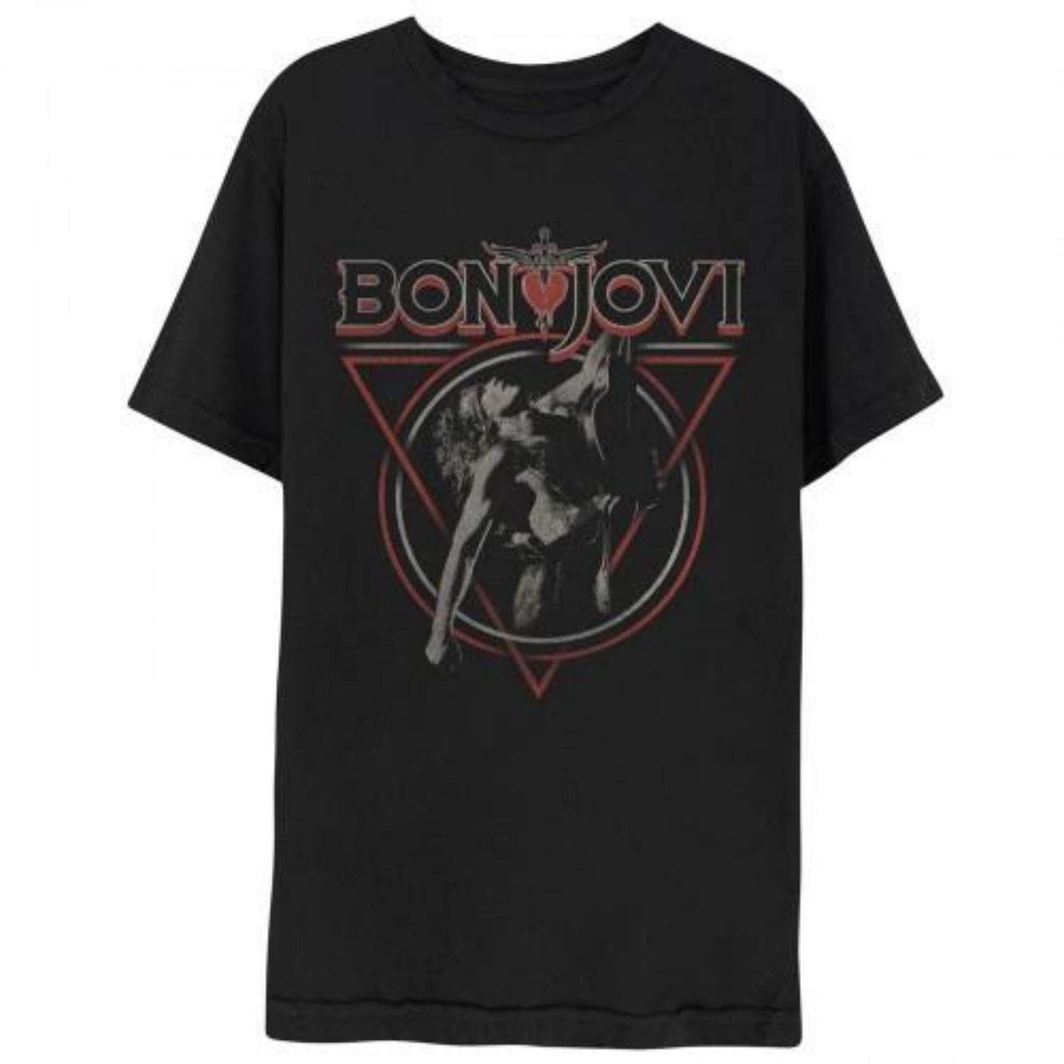 Bon Jovi Unisex Adult Triangle Overlap T-Shirt S