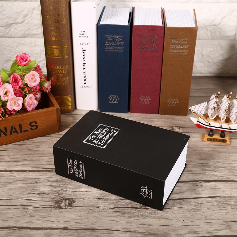 1Pc Security Lock Dictionary Safe Secret Book Cash Money Jewellery   Locker Box (Black)