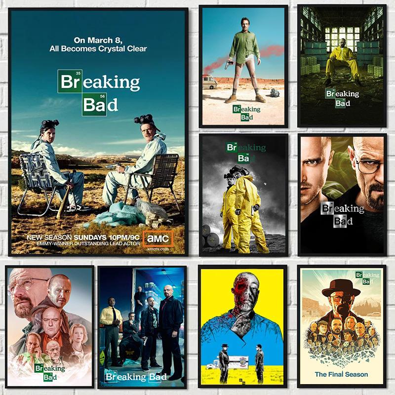 Breaking Bad Classico Crime TV Play Poster Pittura su Tela Stampe di Heisenberg Arte da Parete Immagini Decorazione Moderna per Casa Stanza